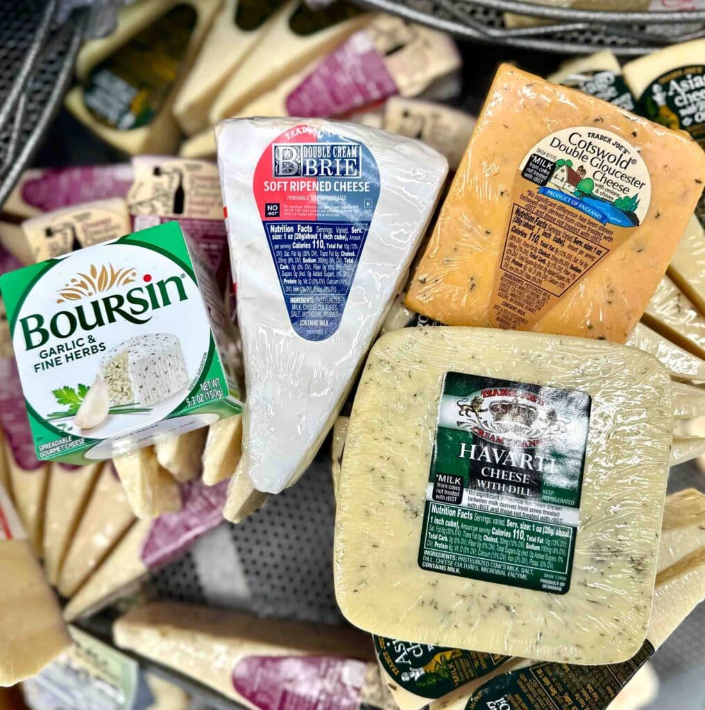 Assortment of cheeses