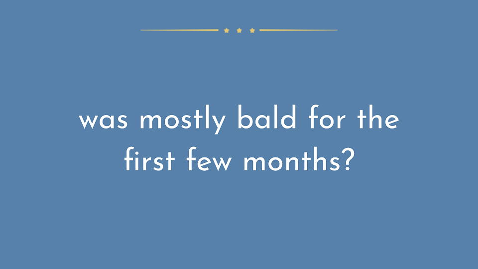 Baby shower game slide with prompt about early baby traits for guests to guess